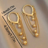 Gold Ball and Chain Earrings