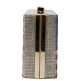 Bedazzled American Flag Clutch Purse