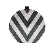Black and White Chevron Handbag Clutch