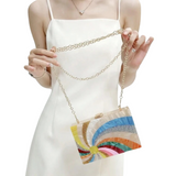 Vibrant Swirl Clutch Purse