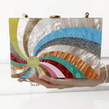 Vibrant Swirl Clutch Purse