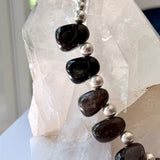 Sterling Silver Smoky Quartz Drop Necklace