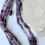 Vintage Amethyst 3 Strand Necklace