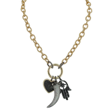 🪬Heart and Horn Protection Necklace