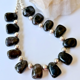 Sterling Silver Smoky Quartz Drop Necklace