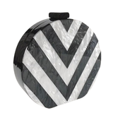 Black and White Chevron Handbag Clutch