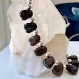 Sterling Silver Smoky Quartz Drop Necklace
