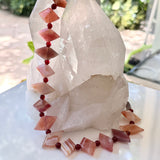 Unique Vintage Double Point Agate Necklace