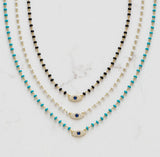 Dainty Beaded Eye Necklace