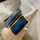 Double Labradorite Ring