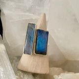 Double Labradorite Ring