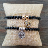 Dainty Skull Black Obsidian