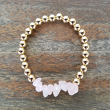 Rose Quartz Nuggets/Gold