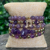 Lepidolite/Gold Music Note