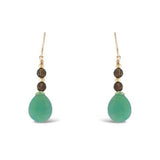 Chalcedony Smoky Quartz Earrings