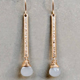 Moonstone Bar Earrings