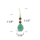 Chalcedony Smoky Quartz Earrings