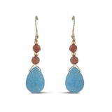 Angelite and Sunstone Earrings