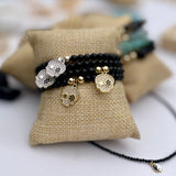 Dainty Skull Black Obsidian