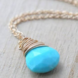 Turquoise Briolette Necklace