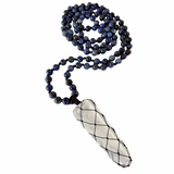 Sodalite Quartz Mala