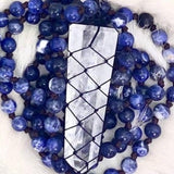 Sodalite Quartz Mala