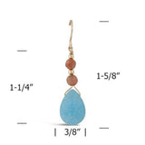 Angelite and Sunstone Earrings