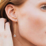 Moonstone Bar Earrings