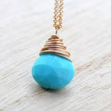 Turquoise Briolette Necklace