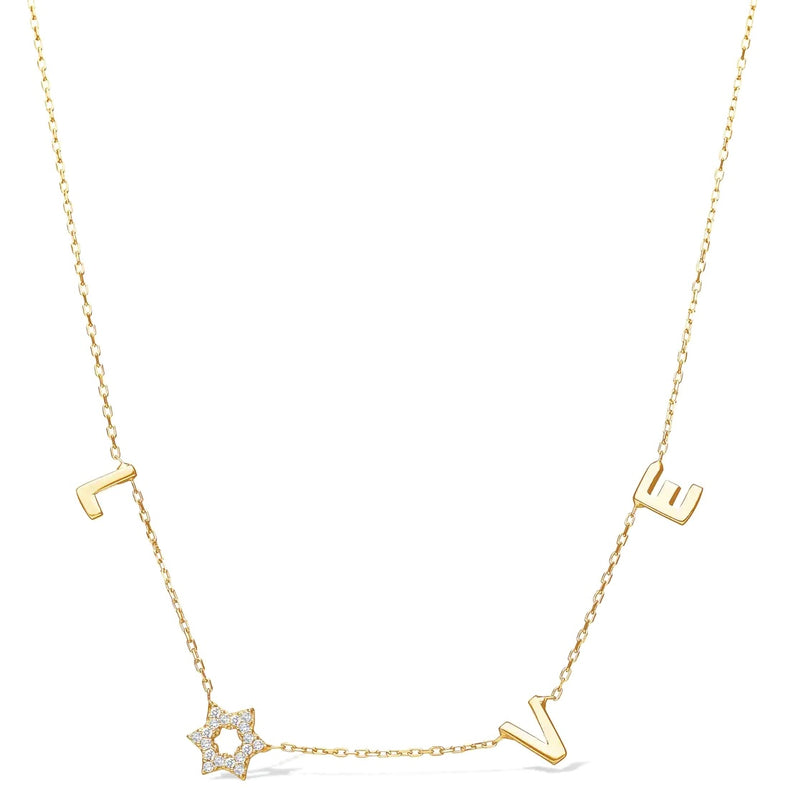 LOVE Star of David Necklace