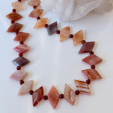 Unique Vintage Double Point Agate Necklace