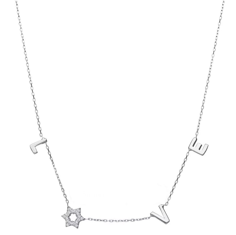 LOVE Star of David Necklace