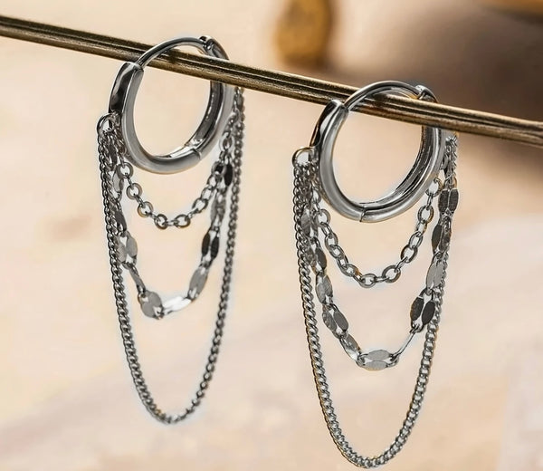 Silver Chain Earrings