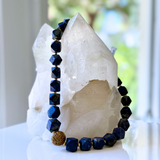 Matte Lapis Necklace |Gemstone Statement Necklace