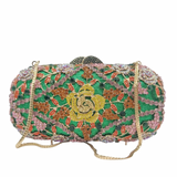 Floral Rhinestone Clutch