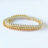 Handcrafted 4mm Foundation Bracelet available in gold filled, rose gold filled, and sterling silver with polished beads.