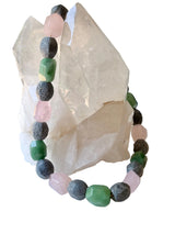 Preppy Natural Blue Coral and Quartz Necklace