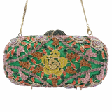 Floral Rhinestone Clutch