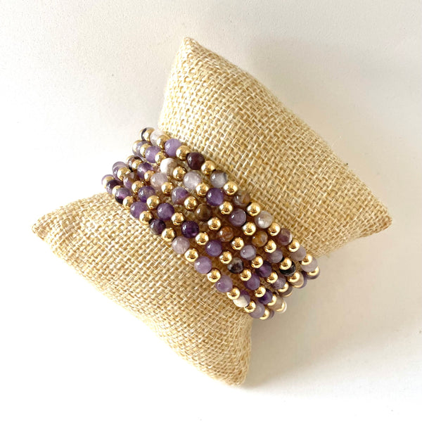 Chevron Amethyst Stack