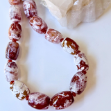 Firecracker Agate and Carnelian Necklace