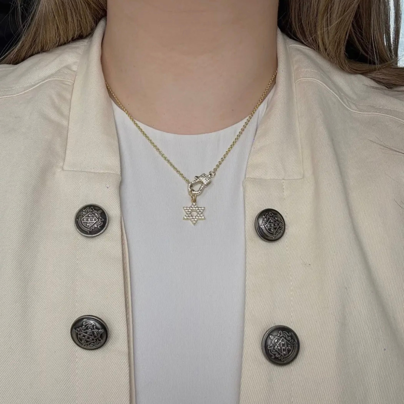 Clasp Star of David Necklace