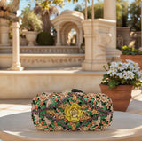 Floral Rhinestone Clutch