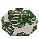 Green 🍃 Crystal Clutch Handbag