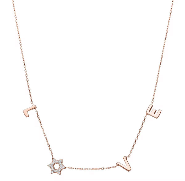 LOVE Star of David Necklace