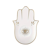 White Hamsa Trinket Dish