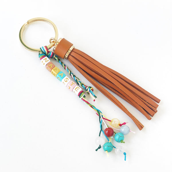 Leather Tassel Keychain