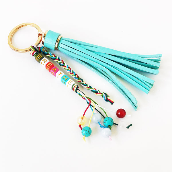 Leather Tassel Keychain