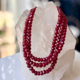 Ruby Faceted Gemstone Necklace
