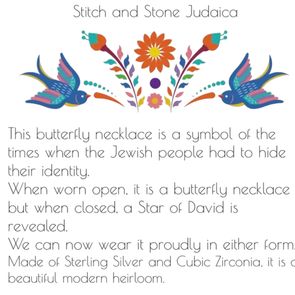 Butterfly 🦋 Star of David ✡️ Necklace