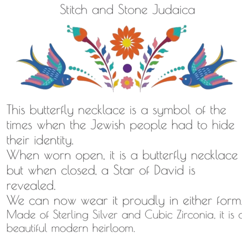 Butterfly 🦋 Star of David ✡️ Necklace
